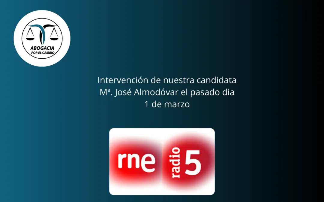 Intervención de nuestra candidata M.ª  José Almodóvar en RNE