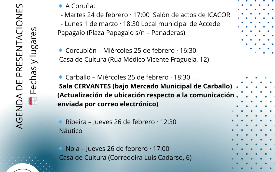 Agenda de presentaciones – Abogacía por el Cambio